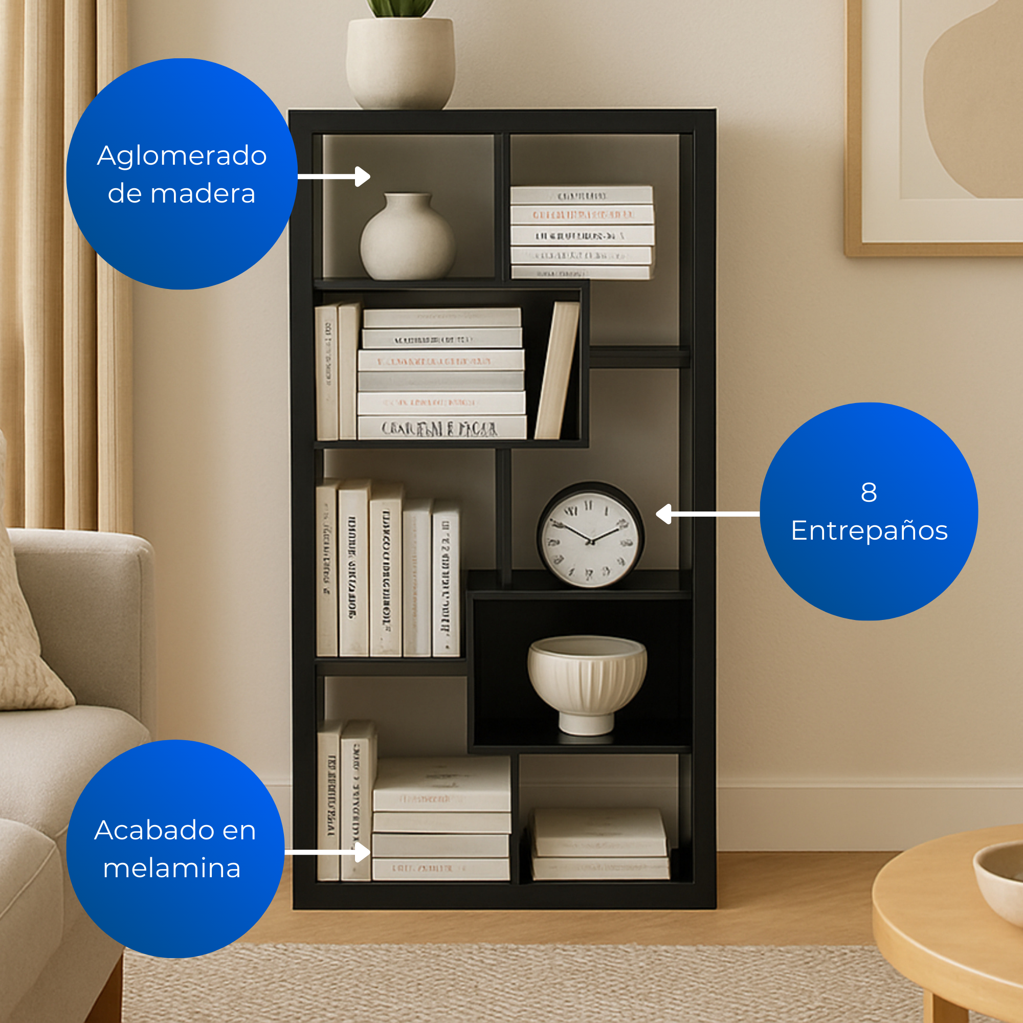 Estantería Londres Negro