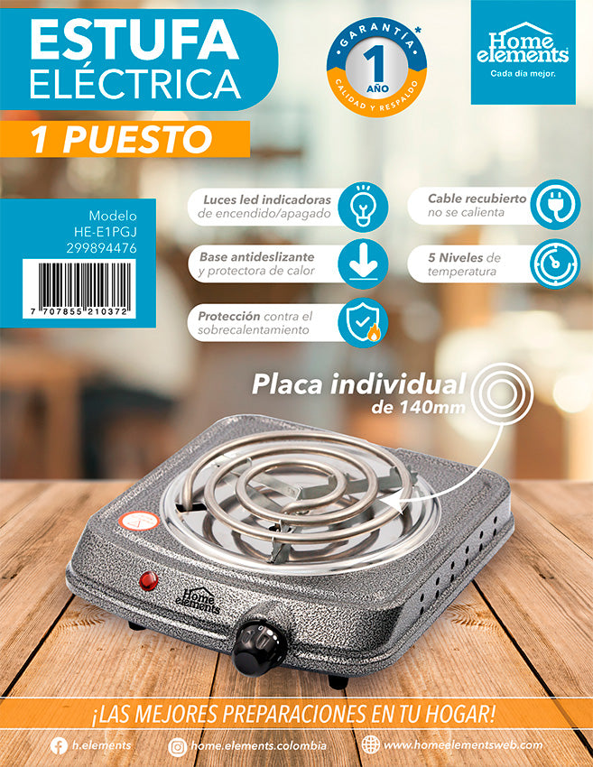 Estufa 1p electrica home elements
