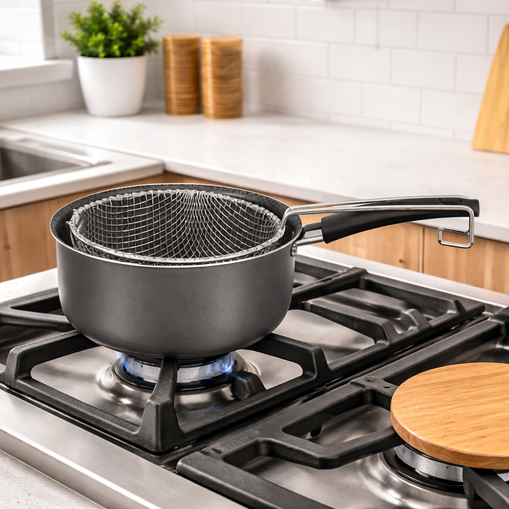 Olla Freidora Funcional 20 cm Gris