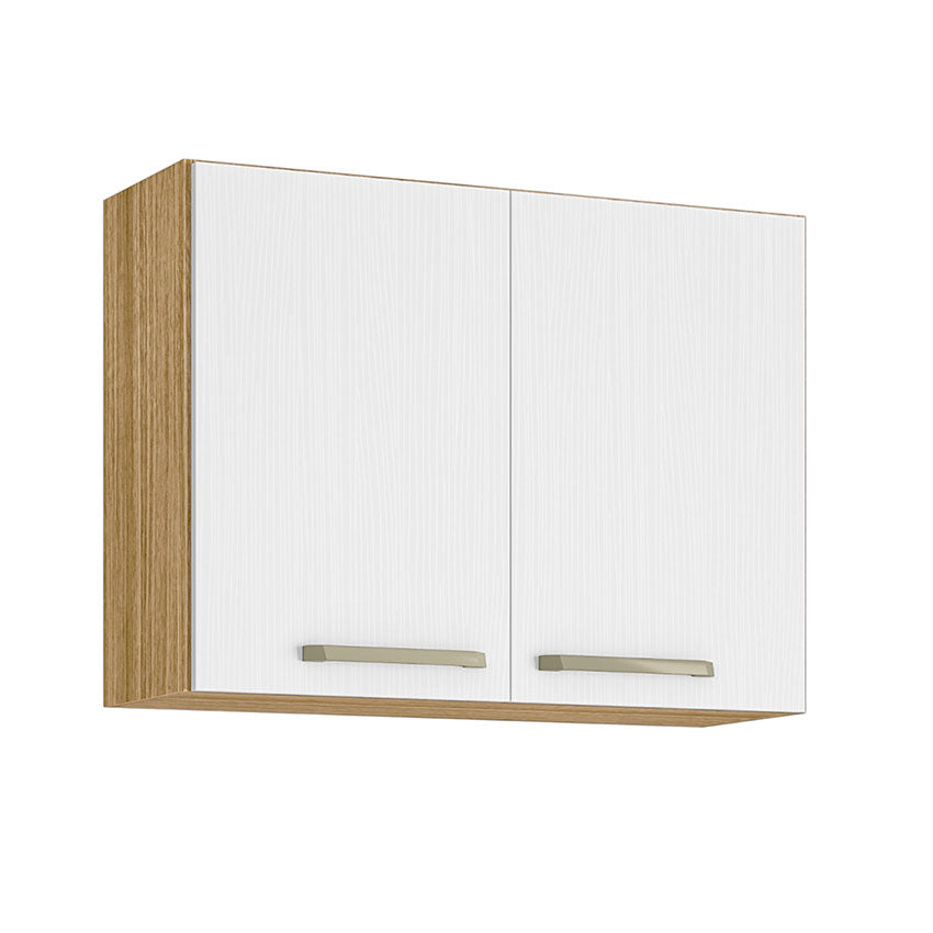 Cocina gazania 120cm 6 puertas 2 cajones maderado natural blanco supremo