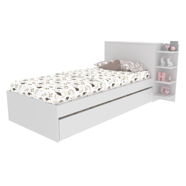 Cama Sencilla Gea Blanco Con Cama Auxiliar