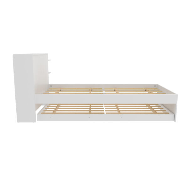 Cama Sencilla Gea Blanco Con Cama Auxiliar