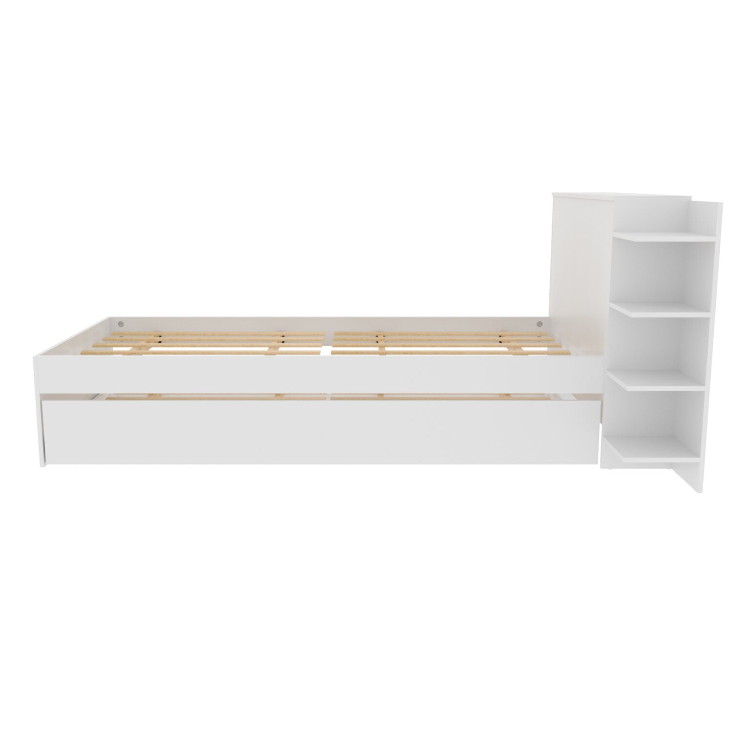 Cama Sencilla gea blanco con cama auxiliar