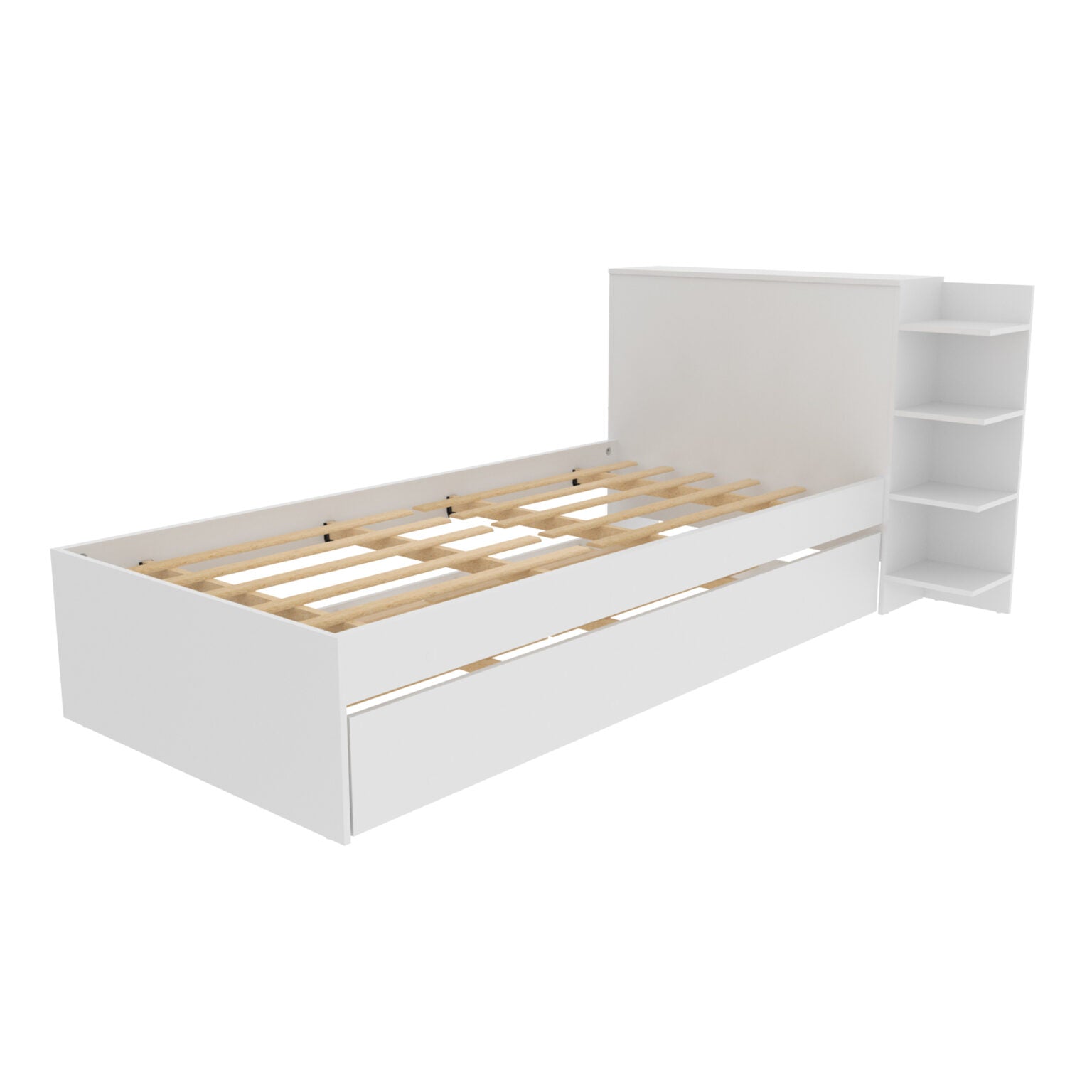 Cama Sencilla Gea Blanco Con Cama Auxiliar