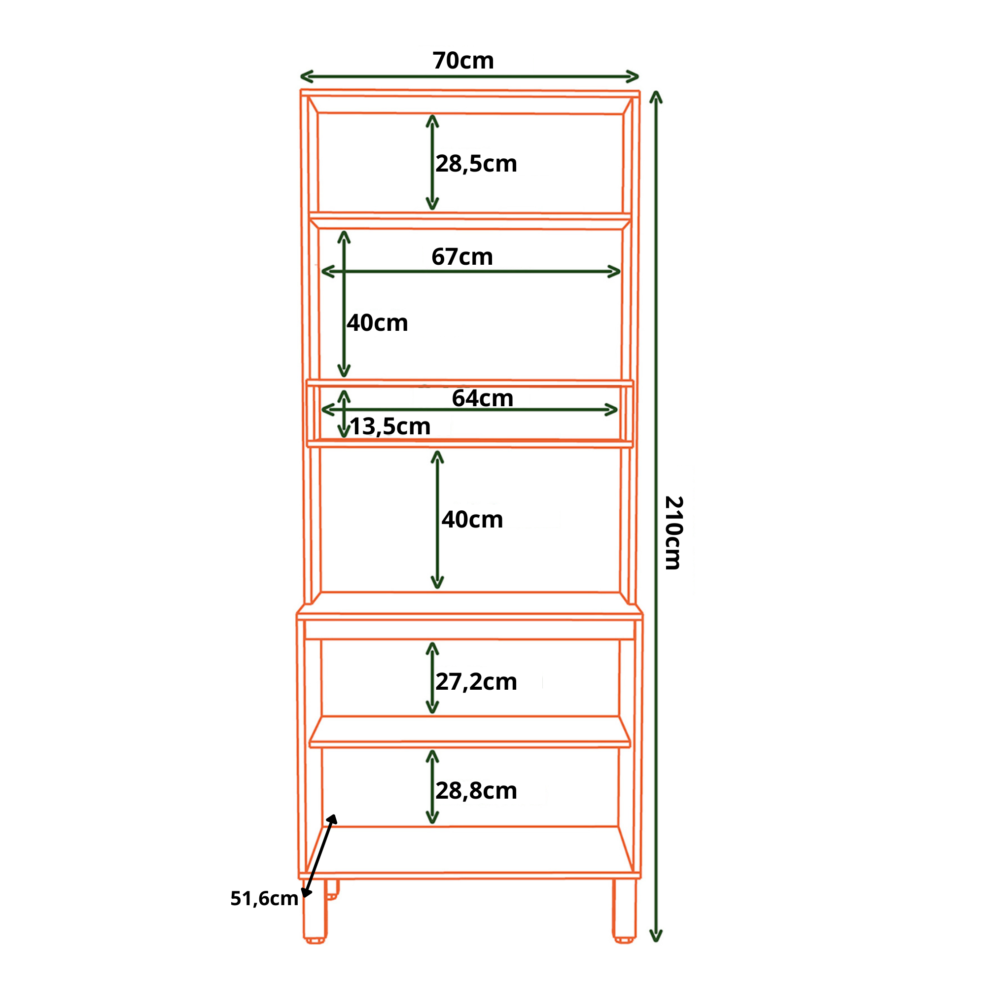 Gabinete de Cocina Sicilia Almendra/Blanco
