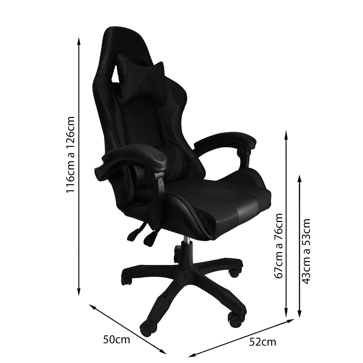 Silla Gamer hawker Oficina Escritorio - Negro – Tienda 2020 Home