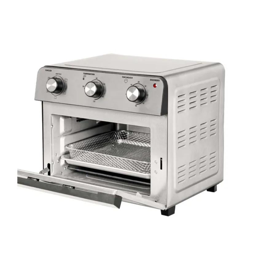 Horno tostador kalley k ha20 20 litros con freidora de aire plateado