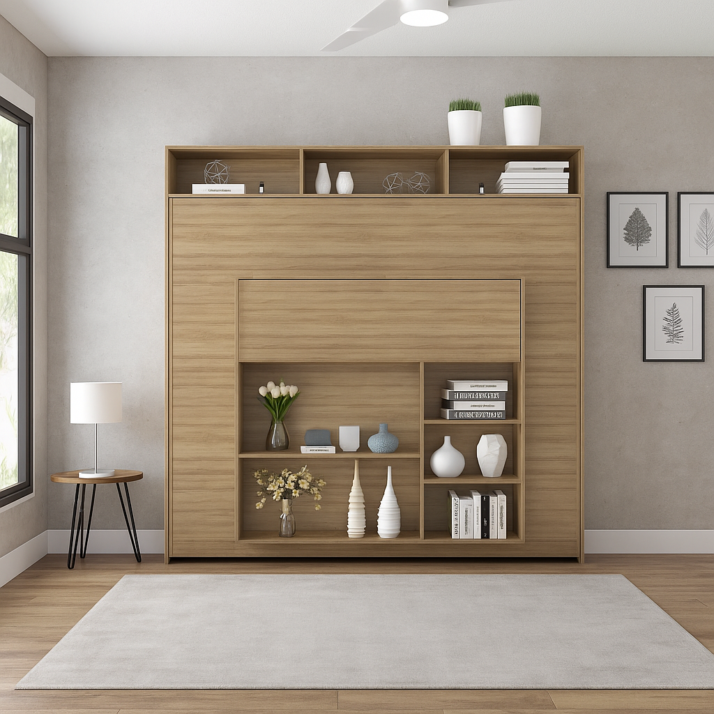 Cama Abatible Doble Ibiza Almendra