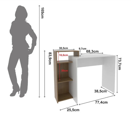 Escritorio Italia Almendra/Blanco