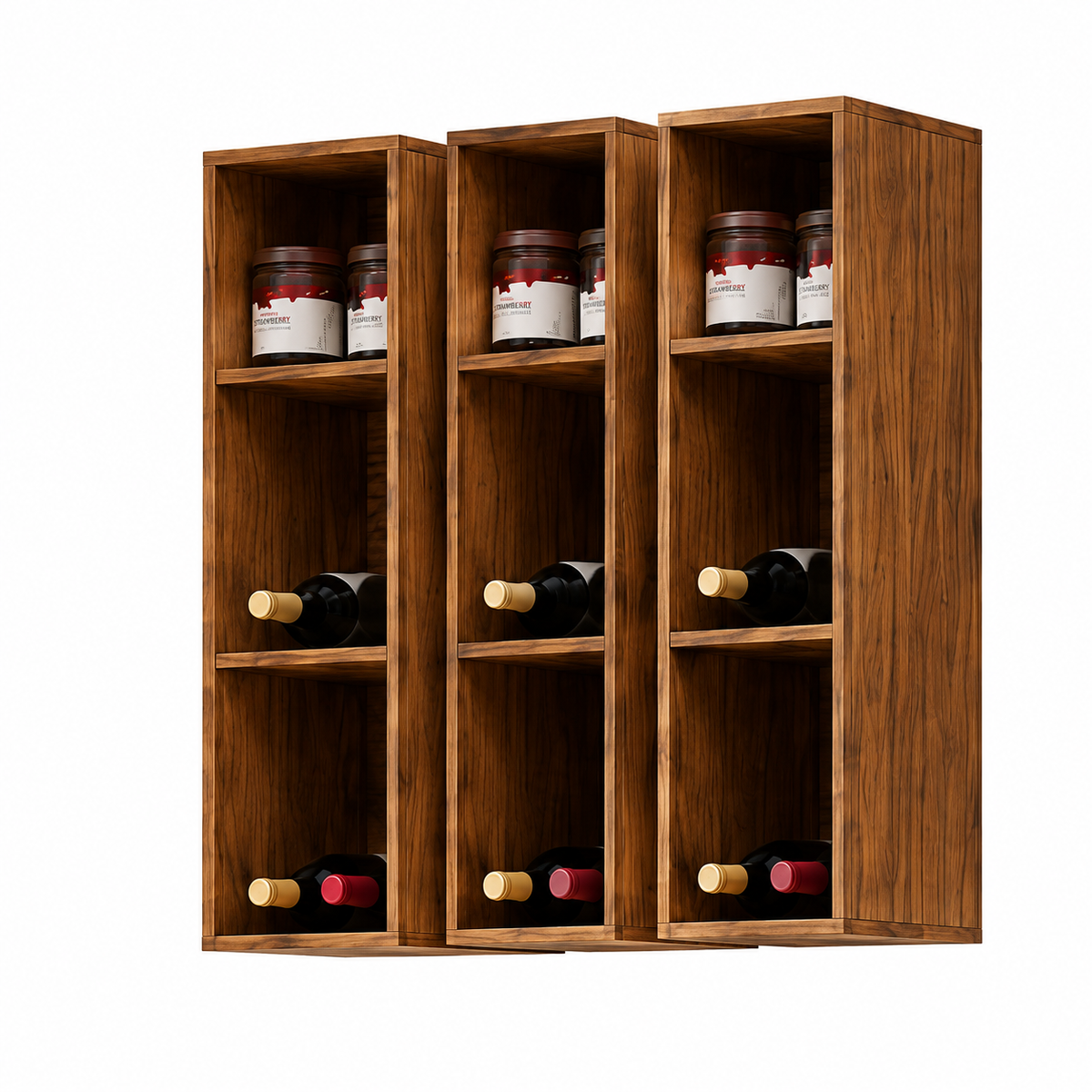 Cocina 160 cm Ibiza 3 Puertas 2 Cajones Natural/Blanco Apagado