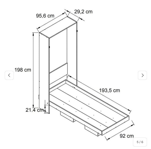 Cama Sencilla Abatible Japón Blanco