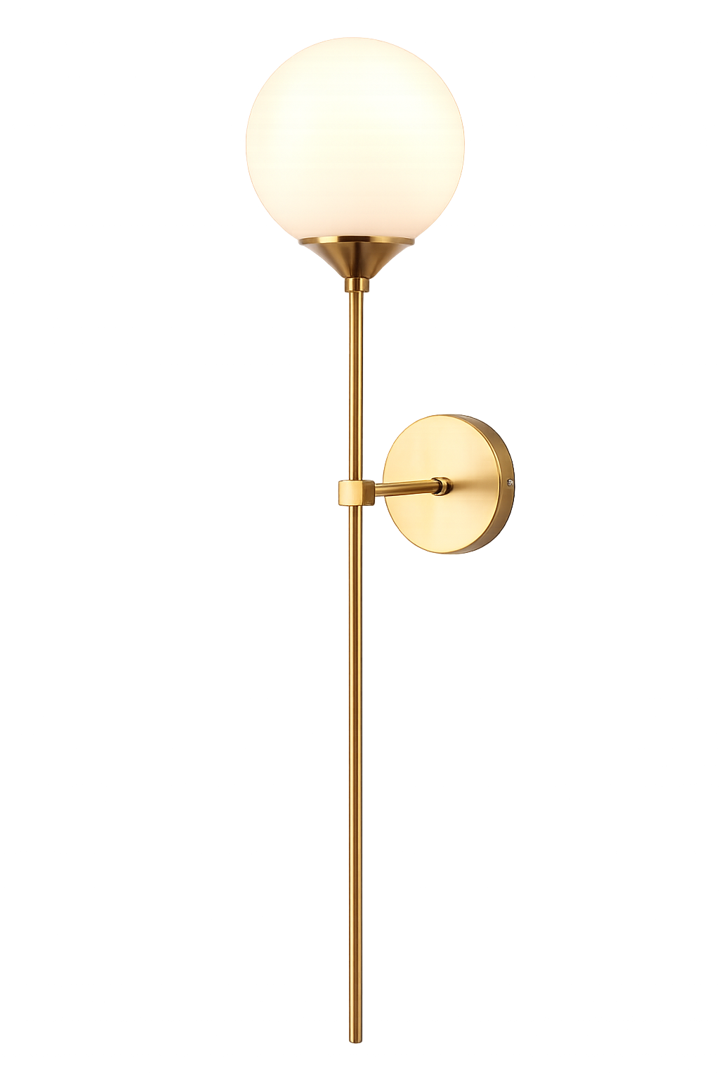 Lámpara De Pared Jacoba Milk Blanco Dorado