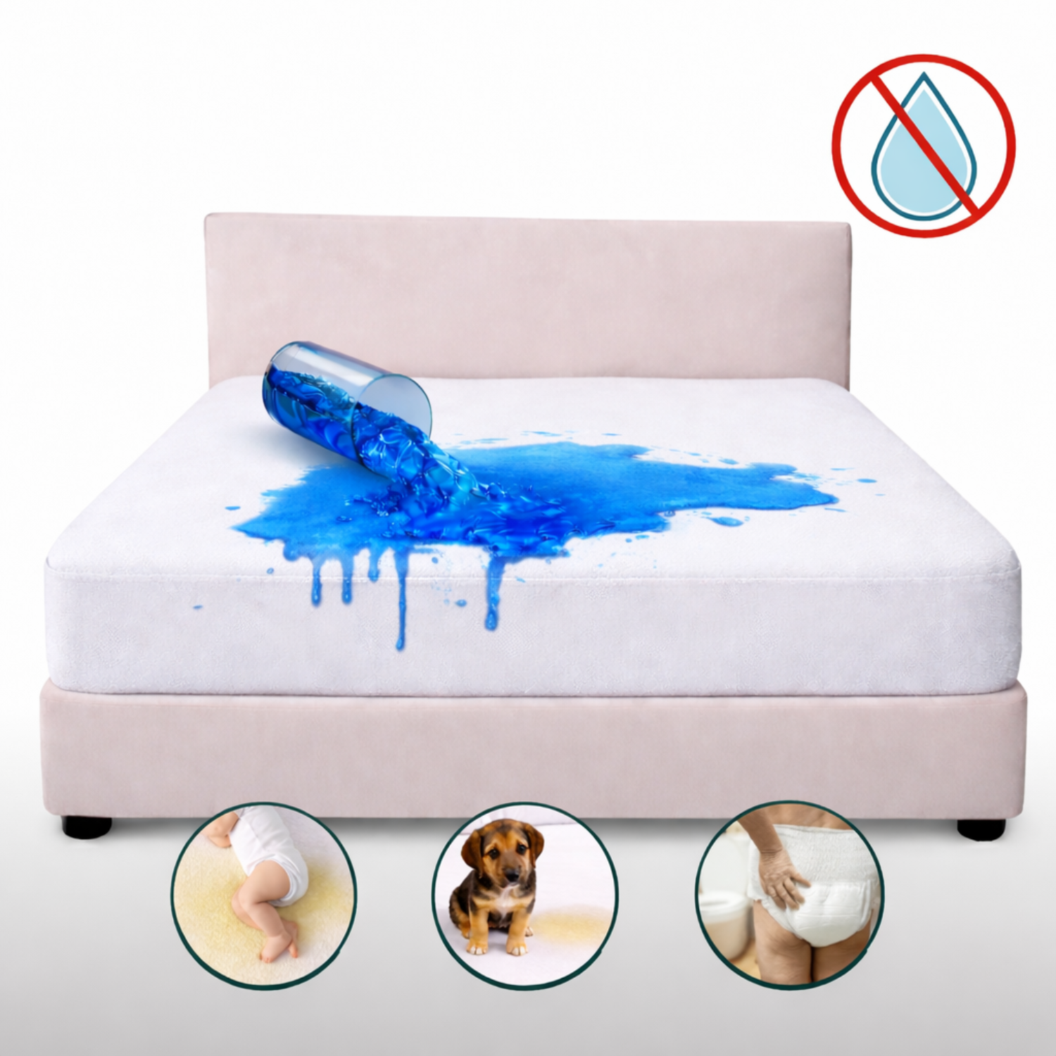 Protector Colchón 100% Impermeable Antifluido Terry