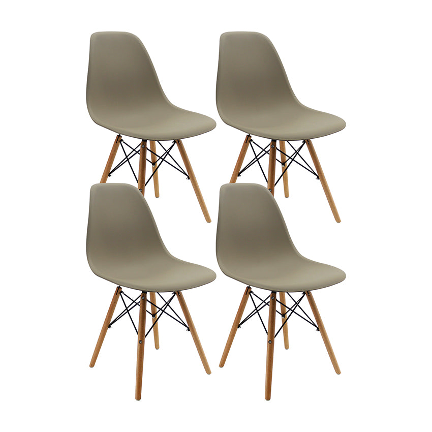 Kit por 4 silla dkr tipo eames para comedor