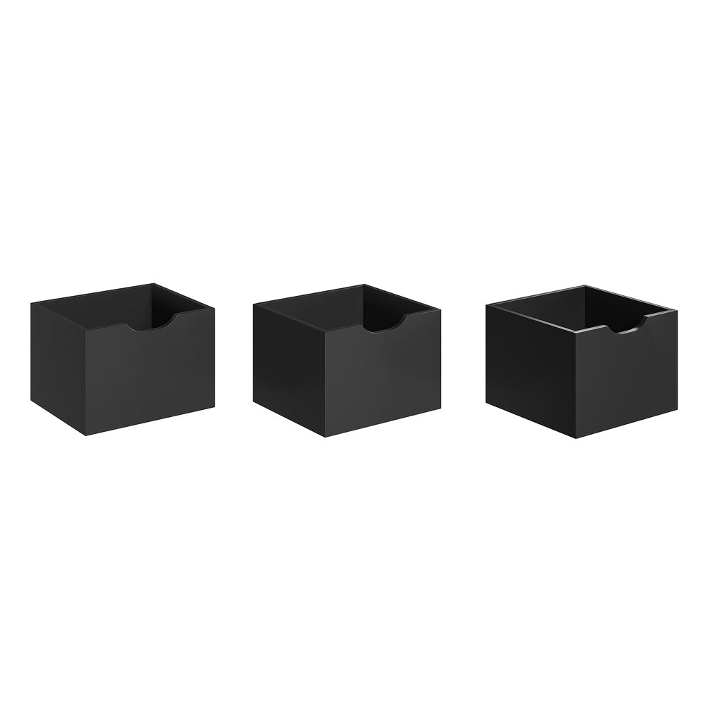 Kit 3 cajones organizador Santos Negro