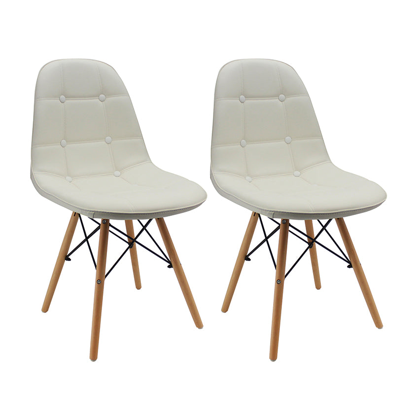 Kit por 2 silla dkr botones tipo eames