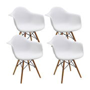 Kit por 4 silla dkr tipo eames brazos