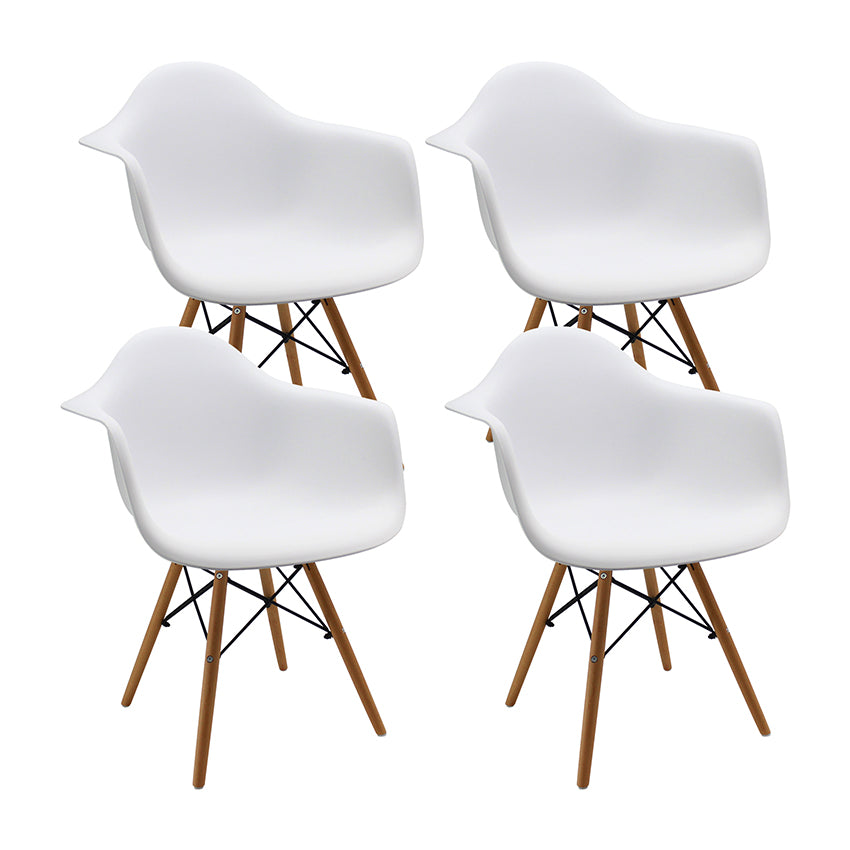 Kit por 4 silla dkr tipo eames brazos