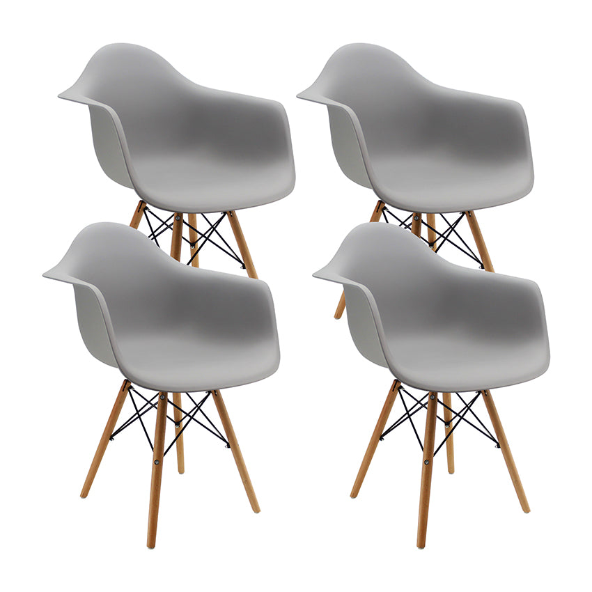 Kit por 4 silla dkr tipo eames brazos