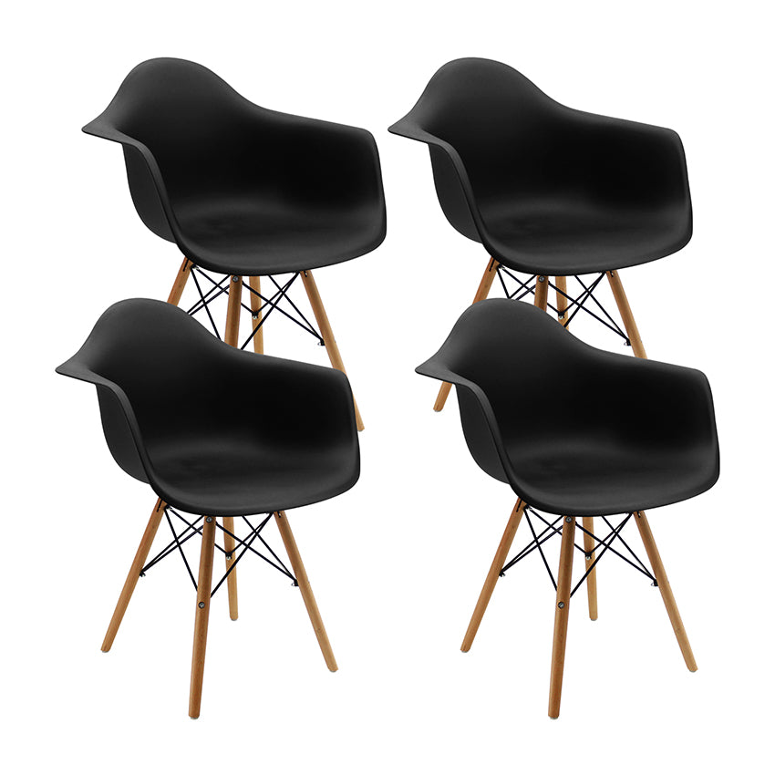 Kit por 4 silla dkr tipo eames brazos
