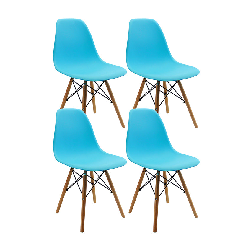 Kit por 4 silla dkr tipo eames para comedor