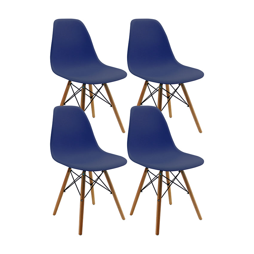 Kit por 4 silla dkr tipo eames para comedor