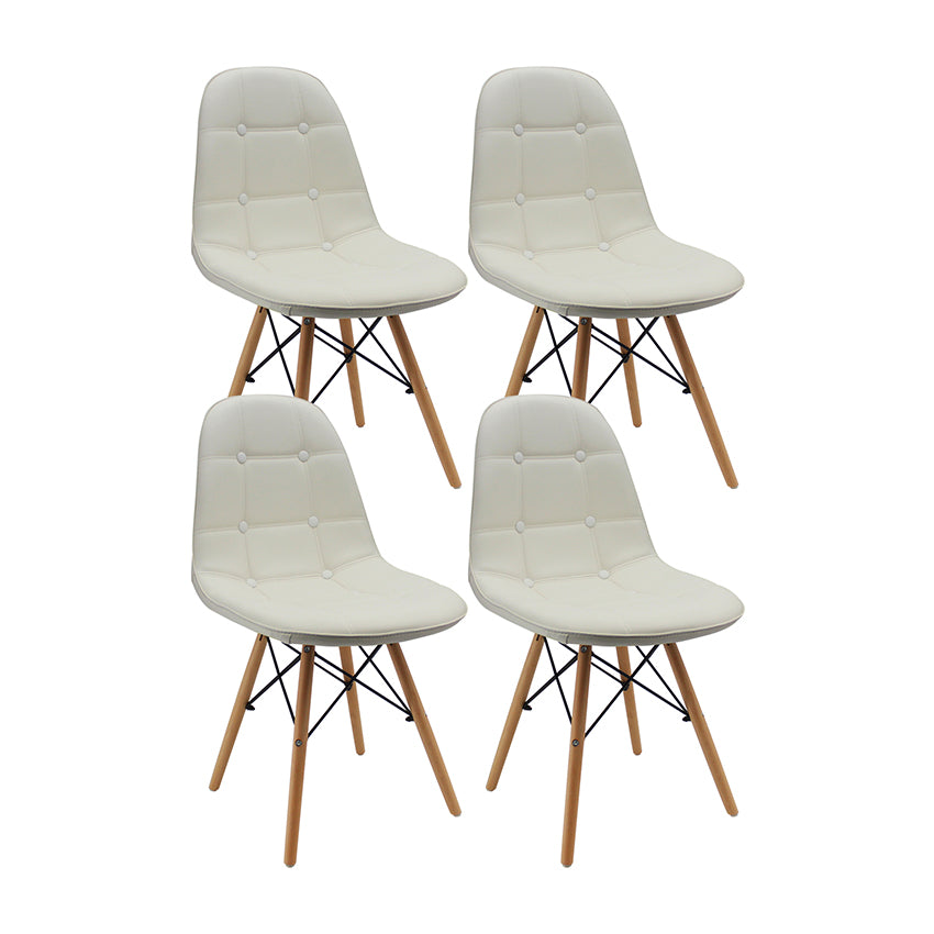 Kit por 4 silla dkr botones tipo eames
