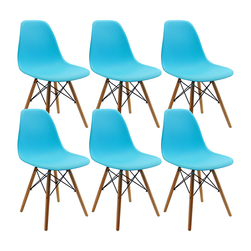 Kit por 6 silla dkr tipo eames para comedor
