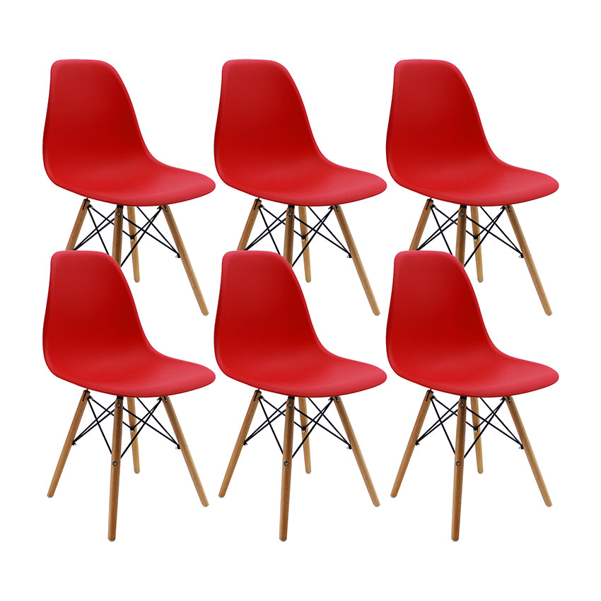 Kit por 6 silla dkr tipo eames para comedor