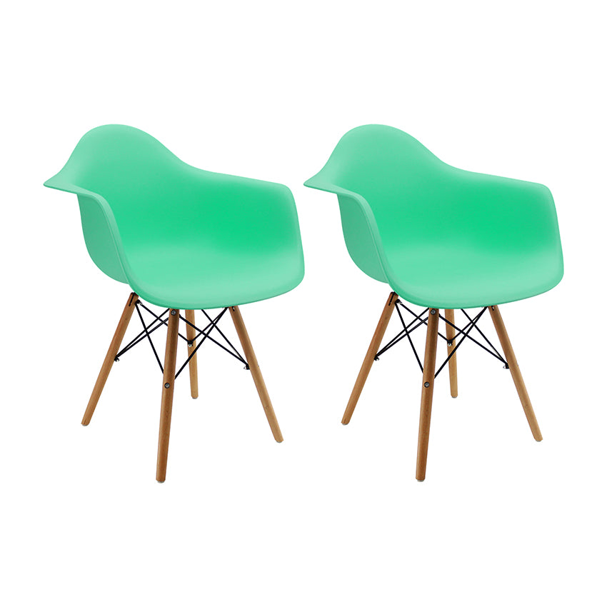 Kit por 2 silla eames brazos menta   verde menta