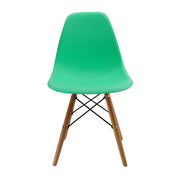 Kit por 2 silla dkr tipo eames para comedor   verde menta