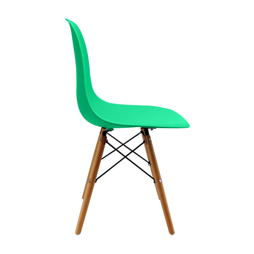 Kit por 2 silla dkr tipo eames para comedor   verde menta