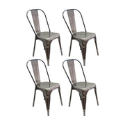 Kit por 4 silla titan tipo tolix   metal rustic