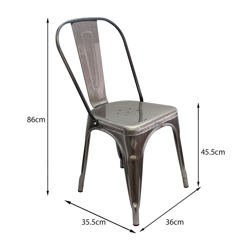 Kit por 4 silla titan tipo tolix   metal rustic