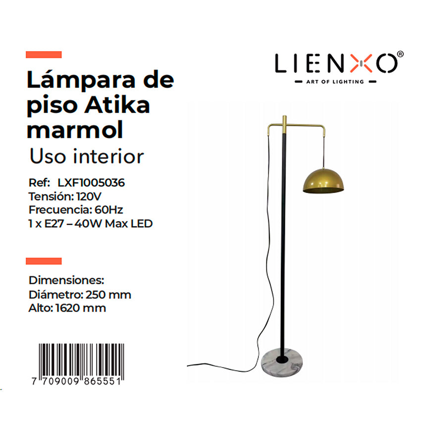 Lámpara de piso atika mármol