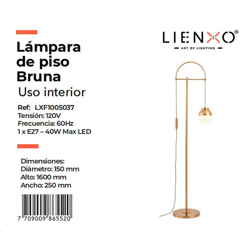 Lámpara de piso bruna