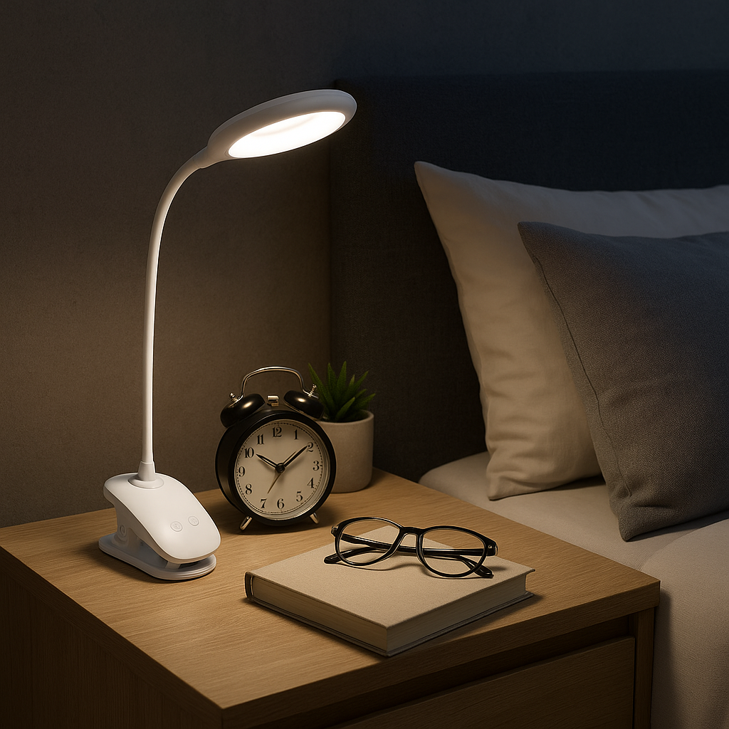 Lámpara Decorativa de Mesa en Led Base pinza