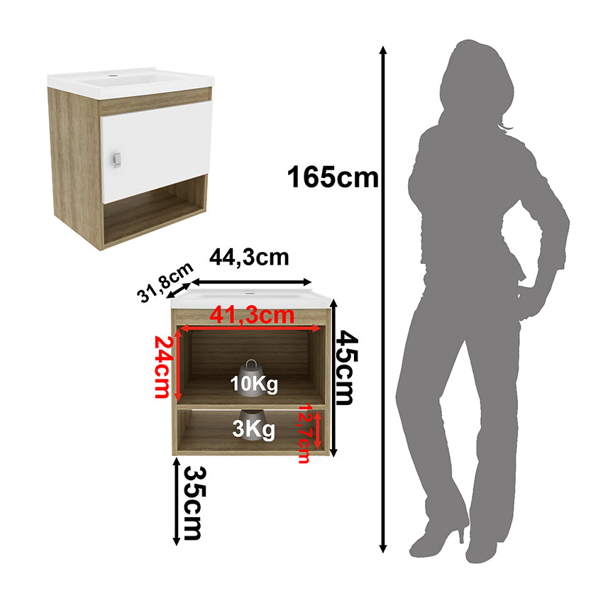 Mueble De Baño con Lavamanos Linz