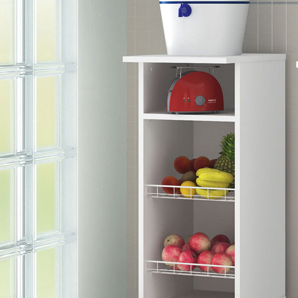 Mueble Auxiliar de Cocina Lisboa Blanco con 4 Compartimientos