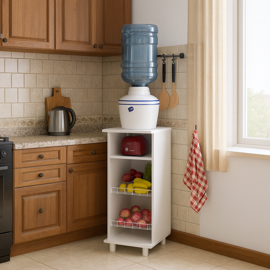 Mueble Auxiliar de Cocina Lisboa Blanco con 4 Compartimientos