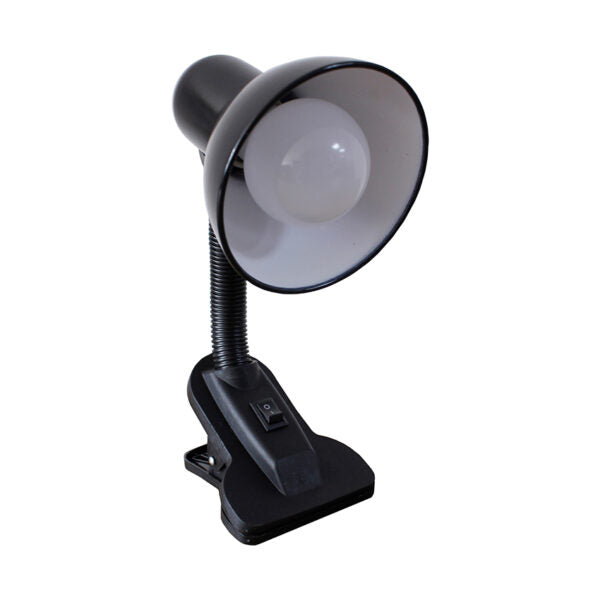 Lampara De Escritorio Base Pequeña Pinza Negra