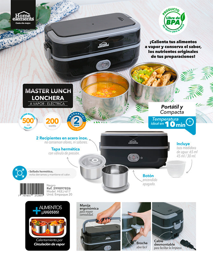 Lonchera eléctrica master lunch home elements