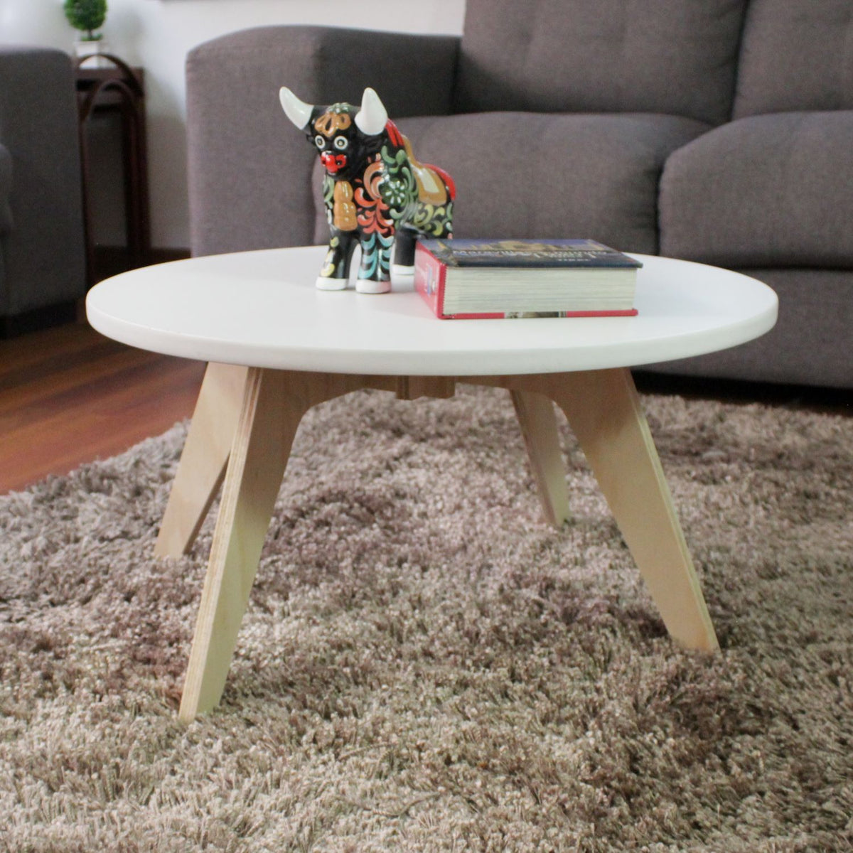 Mesa De Centro Neusa 60x60x34cm Blanca