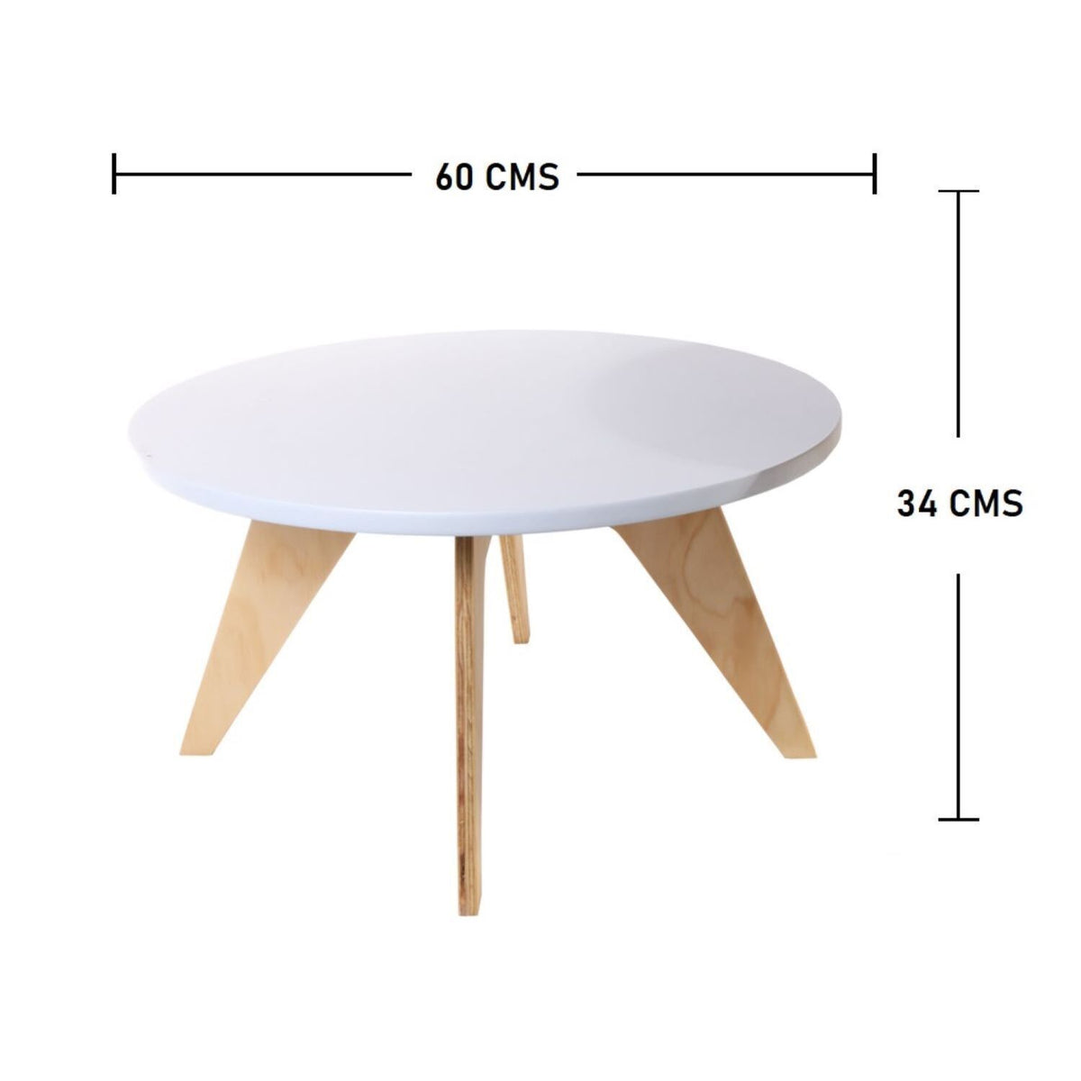 Mesa De Centro Neusa 60x60x34cm Blanca