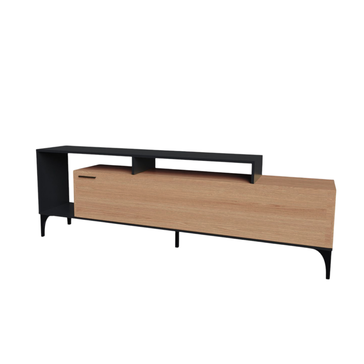 Mesa TV hasta 65" Live 58X180X30cm Fresno-Negro