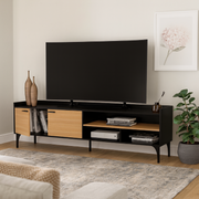 Mesa de Tv 50" Flotante Tolouse 30x120x30cm Blanco/Madera