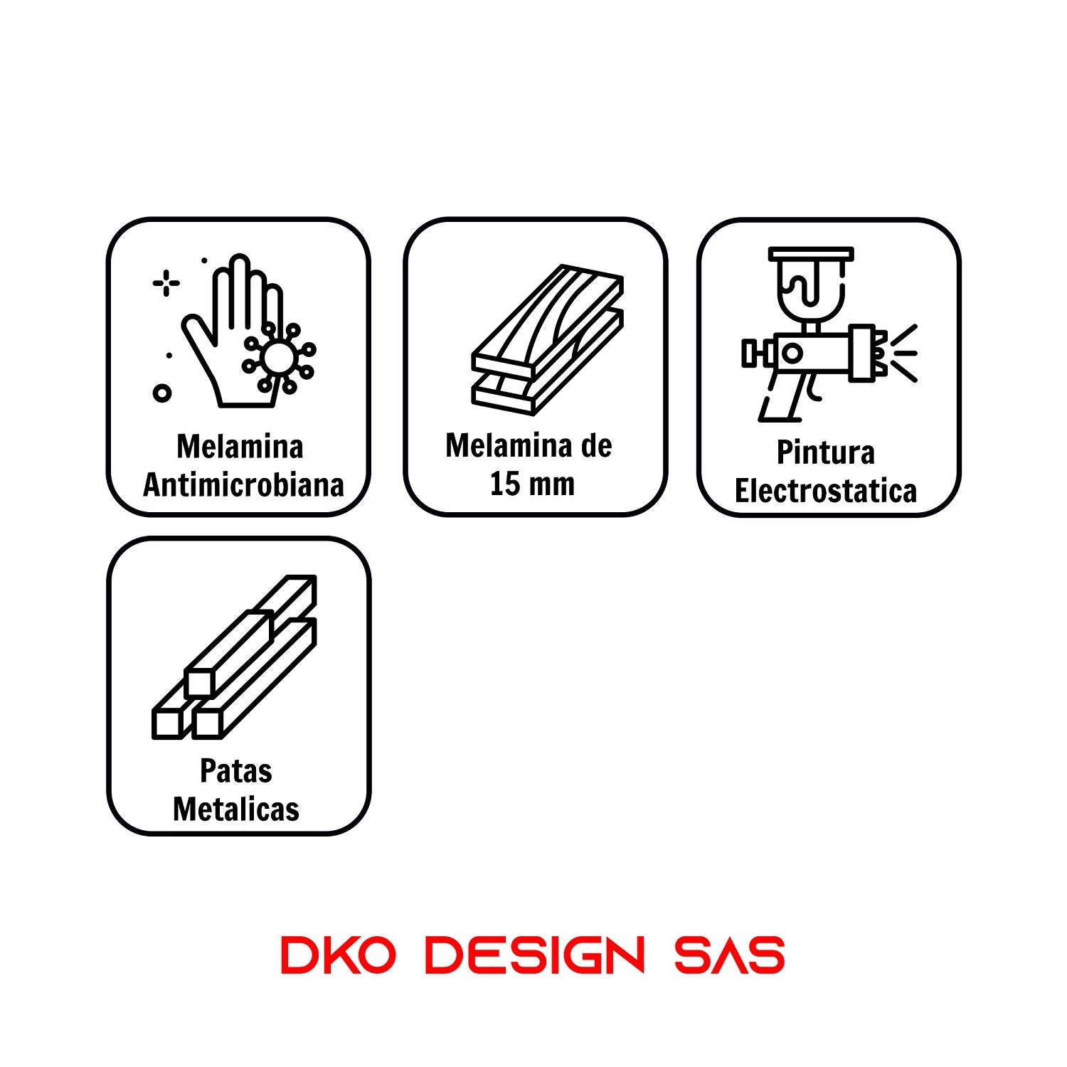 Mesa Style para TV 75"  55X180X30cm Negro/Madera
