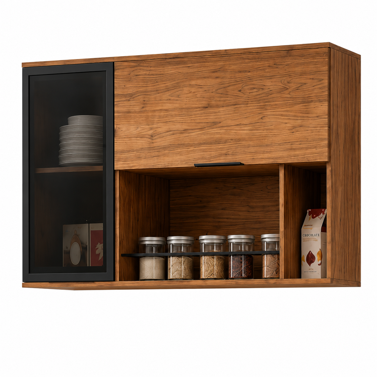 Cocina 120 cm Malta 3 Puertas 2 Cajones Natural/Blanco Apagado