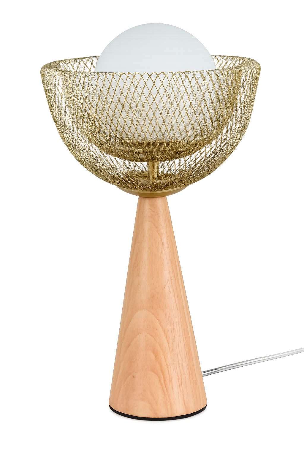 Lámpara De Mesa Mel Blanco Madera