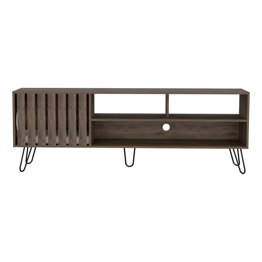 Mesa para tv zoro nogal hasta 75 pulgadas, con espacio para tu mascota